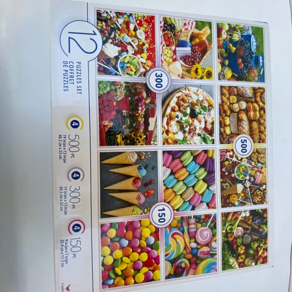 12 Puzzles Set in one Box Jigsaw Puzzle Food Fruit Candy Veggie puzzles - Picture 3 of 8